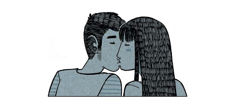 Viñeta del cómic de Alfonso Casas "Amores Minúsculos", publicado por Edicions de Ponent