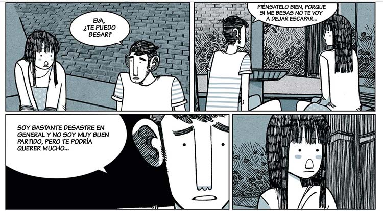 Viñetas del cómic de Alfonso Casas "Amores Minúsculos", publicado por Edicions de Ponent