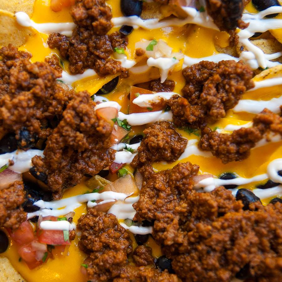 nachos con carne y chiles