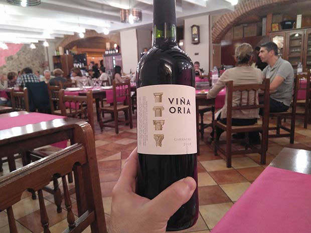 Garnacha Viña Oria Reserva (D.O. Cariñena) en el Restaurante La Cantera