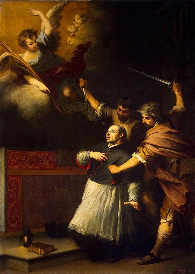 El martirio de San Pedro de Arbués (1664), por Murillo (Museo del Hermitage, San Petersburgo).
