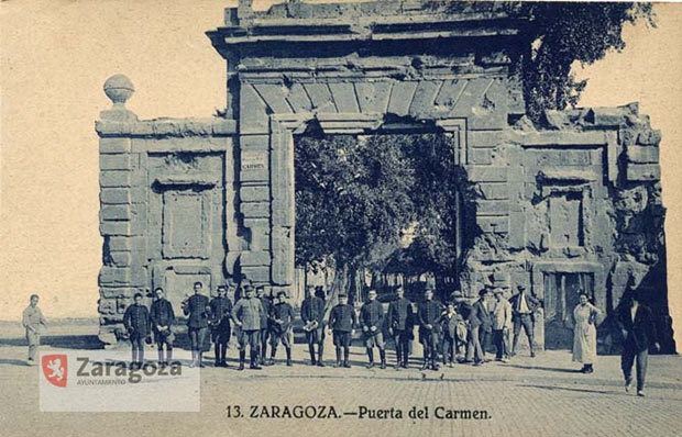 La Puerta del Carmen en 1910. Foto: Archivo Municipal de Zaragoza