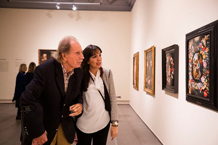 Hans Rudolf Gerstenmaier en la inauguración de la exposición “De Rubens a Van Dyck. La pintura flamenca en la Colección Gerstenmaier”