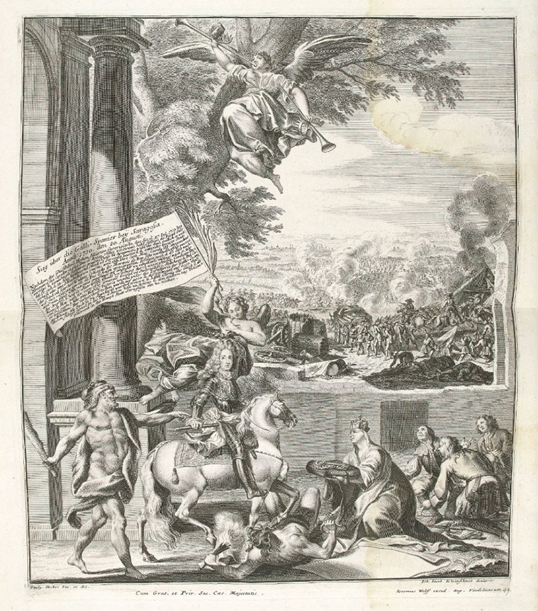 La Batalla de Zaragoza Paul Decker en 1712 