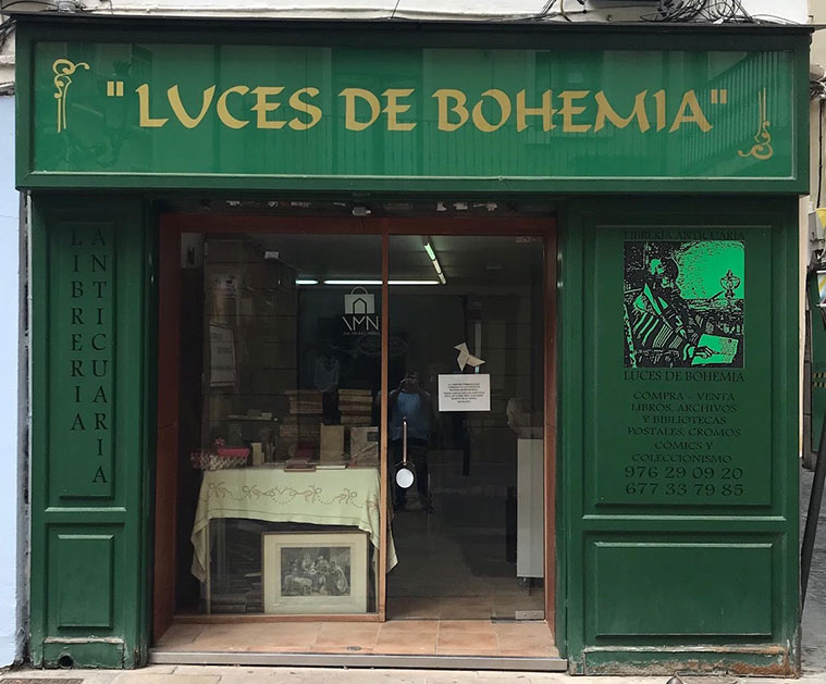 Libreria Anticuaria Luces de Bohemia en Zaragoza