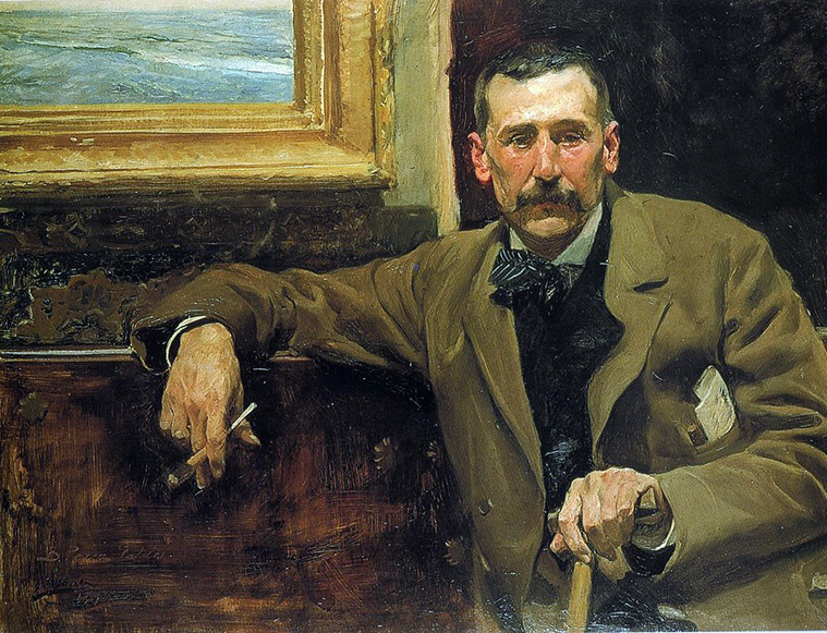 retrato del escritor Benito Pérez Galdós fue realizado por el pintor valenciano Joaquín Sorolla y Bastida en 1894