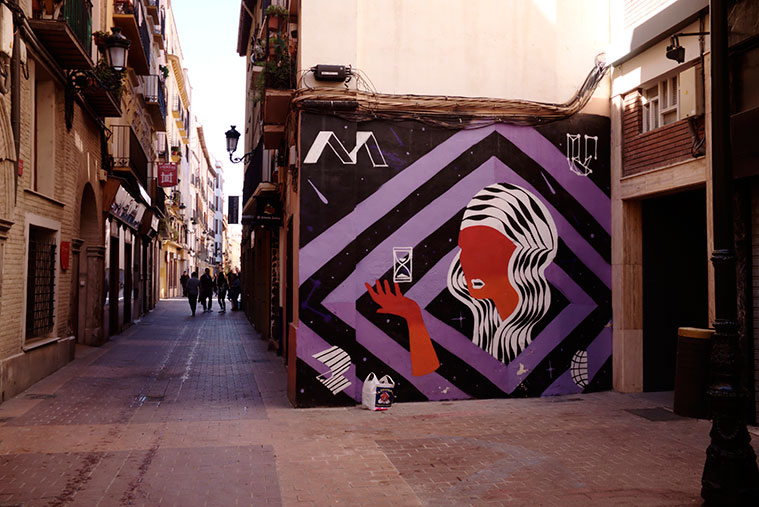 arte urbano en la calle san pablo de zaragoza