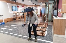 realidad virtual de SkiPirineos en el espacio Xplora
