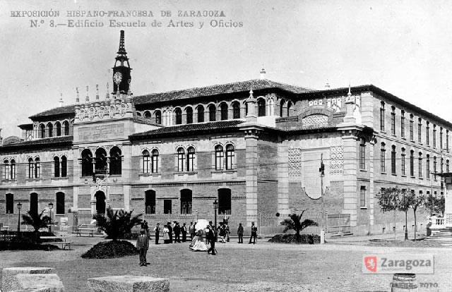 Vista de la Escuela de Artes y Oficios en 1908 