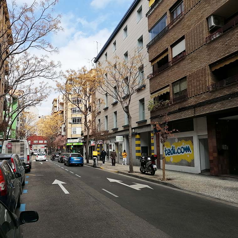 Calle Unceta en Zaragoza