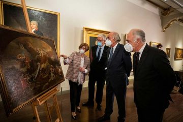 La obra 'Construcción del Templo del Pilar por los Ángeles' se incorpora a la colección del Museo Goya