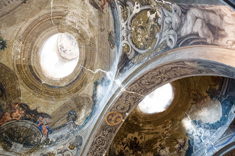 Las pinturas de la Iglesia de Mantería, las más importantes del barroco en Aragón, corren riesgo de perderse para siempre (Imagen: Gobierno de Aragón)