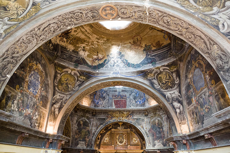 La cúpula central muestra escenas de la vida de Santo Tomás de Villanueva (Imagen: Gobierno de Aragón)