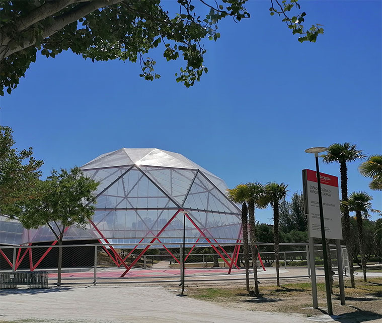 La Cúpula Geodésica en el Parque de la Granja