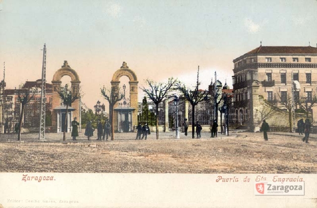 La última puerta de Santa Engracia estuvo situada en Plaza de Aragón, en la entrada al Paseo Independencia