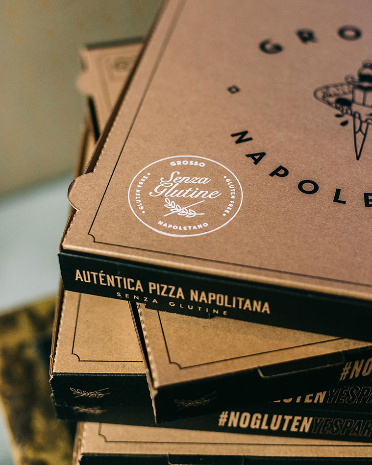 packaging en la pizzeria grosso napoletano de zaragoza