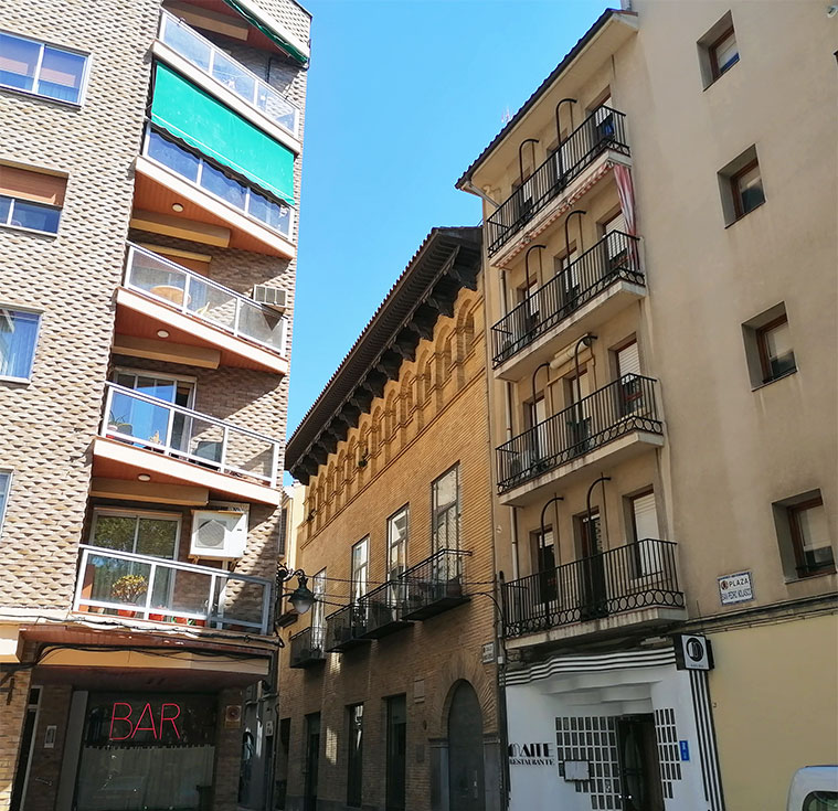 Zona donde se encontraba la Casa de Goya en la Plaza San Pedro Nolasco 3-4