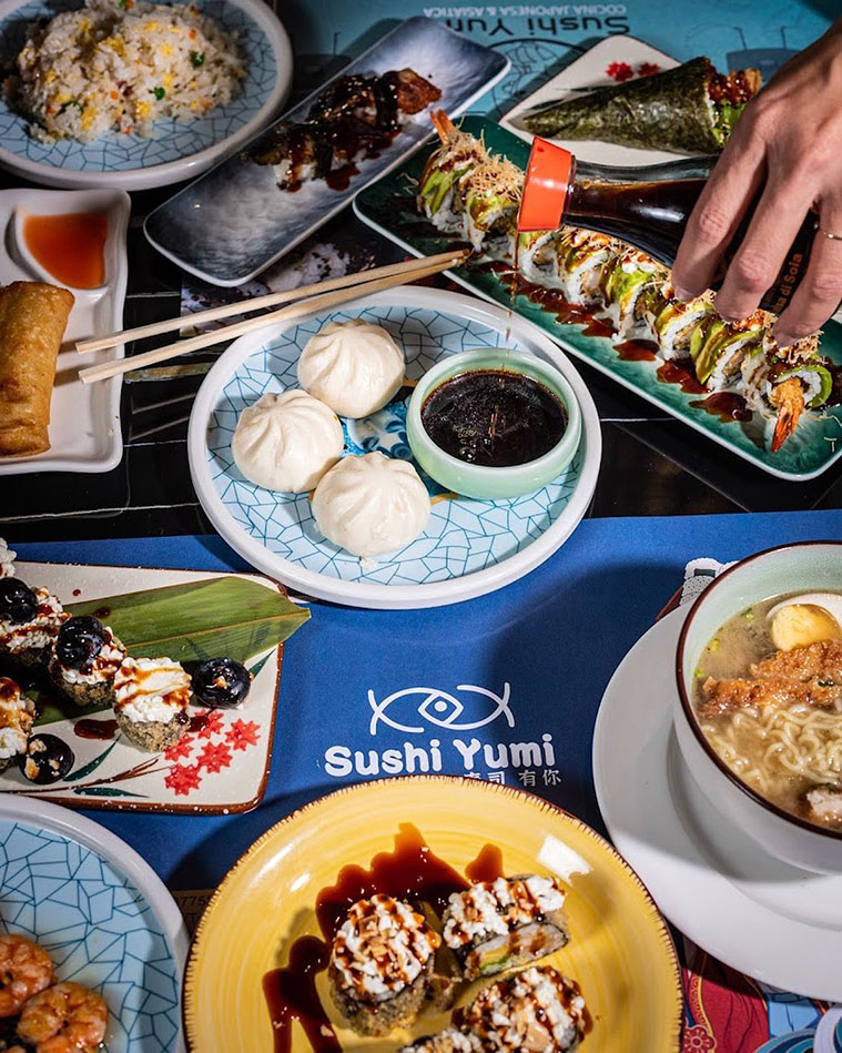 buffet japones del restaurante Sushi Yumi