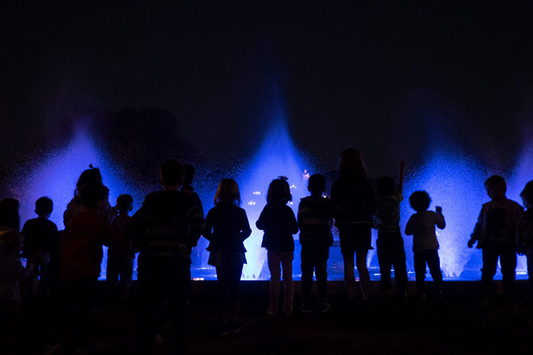 Espectáculo de agua, luz y sonido en el Parque Grande José Antonio Labordeta