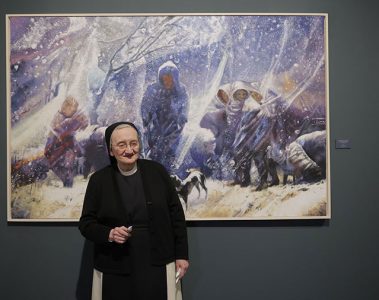 Isabel Guerra, la monja pintora, presenta su última obra en el Museo Goya de Zaragoza