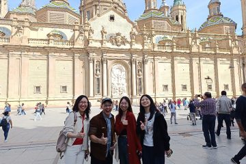 Un grupo de influencers chinos visita Zaragoza para mostrar su experiencia en redes sociales
