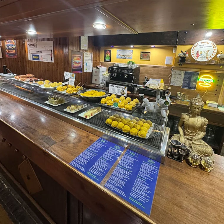 Burger Pome barra del bar