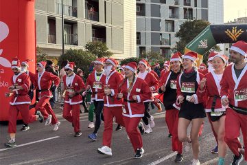 Carrera de Papás Noel en Zaragoza