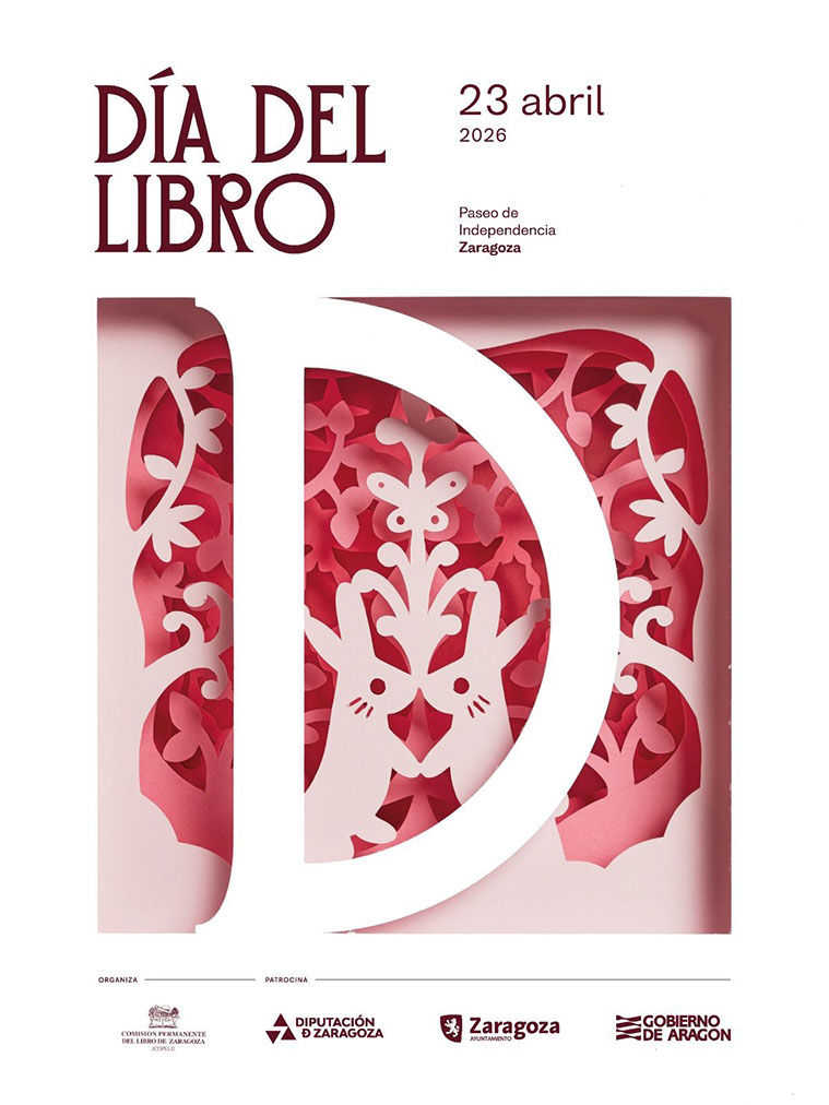 Cartel de Pilar Aznar para el Día del Libro Zaragoza 2026