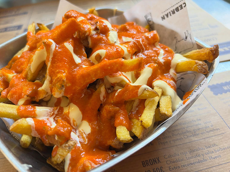 Hamburguesería Cebrián San Francisco patatas fritas
