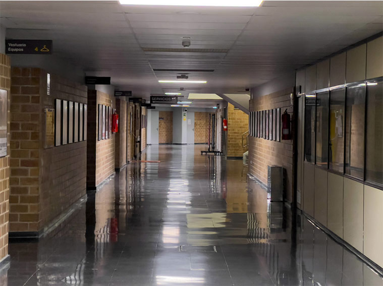 Pasillo del Pabellón Príncipe Felipe