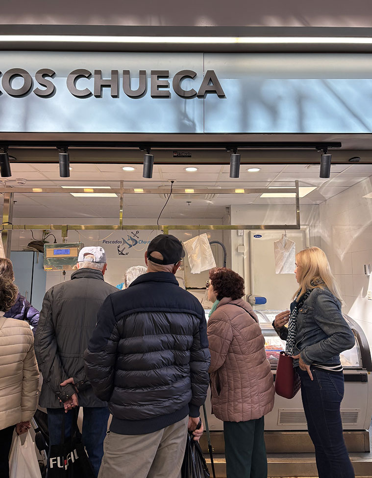Puesto en el Mercado Central de Zaragoza