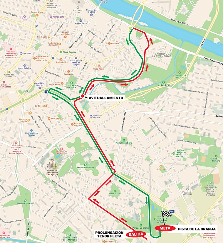 Recorrido Carrera de Empresas ESIC en Zaragoza