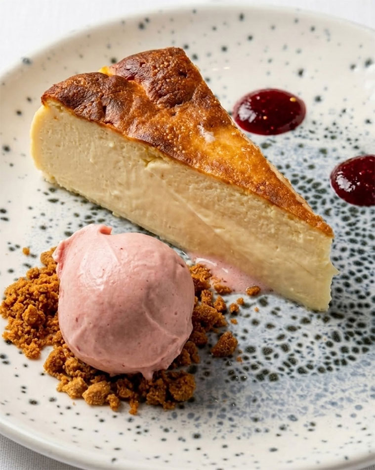 Restaurante Riskomar tarta de queso