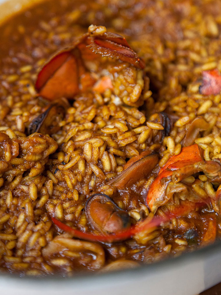 arroz con carabineros en bunkerbar zaragoza