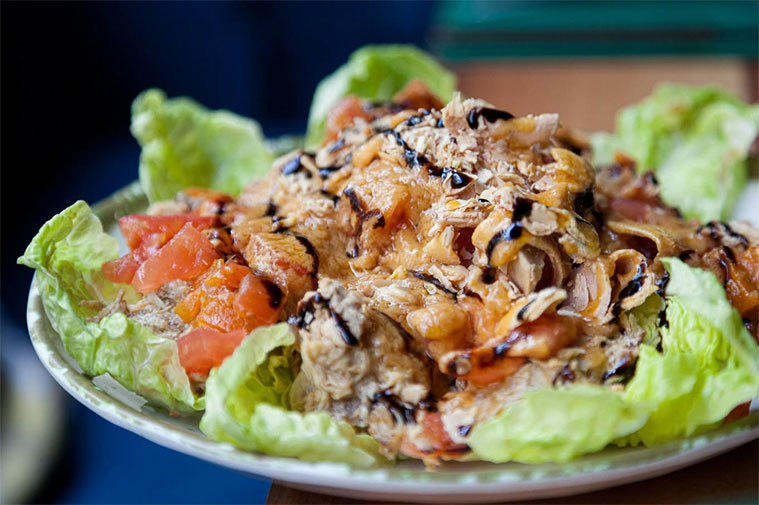 ensalada en el Restaurante Bunkerbar