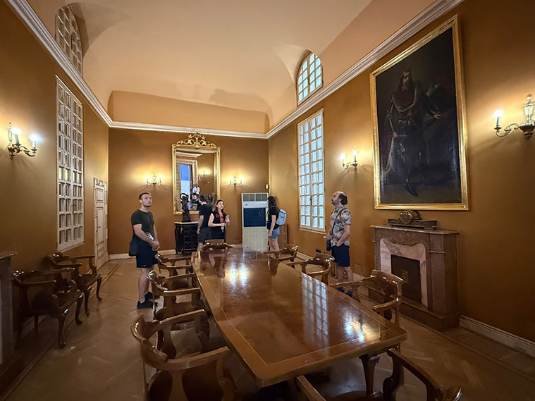 interior del palacio de Sástago