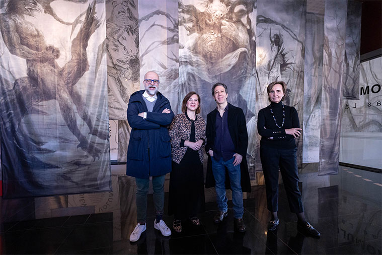 Instalación Las Lámpades de Rómulo Royo en el Centro de Historias de Zaragoza