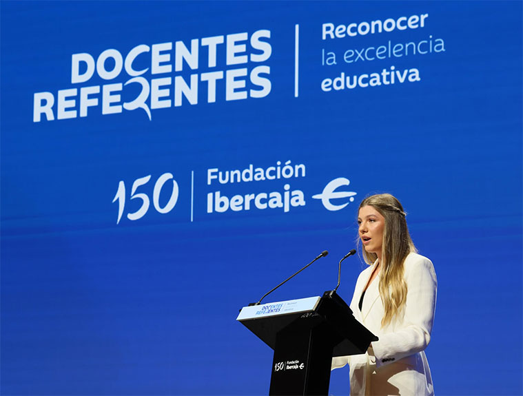 La infanta Sofía preside la I edición de ‘Docentes Referentes’ de Fundación Ibercaja