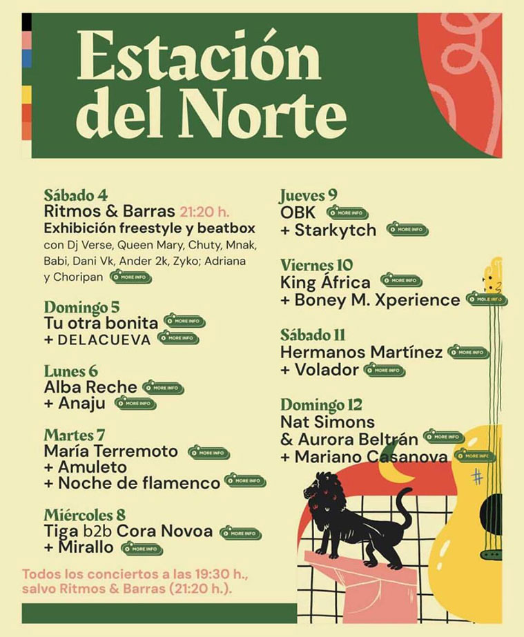 Conciertos Estacion del Norte Fiestas del Pilar 2025
