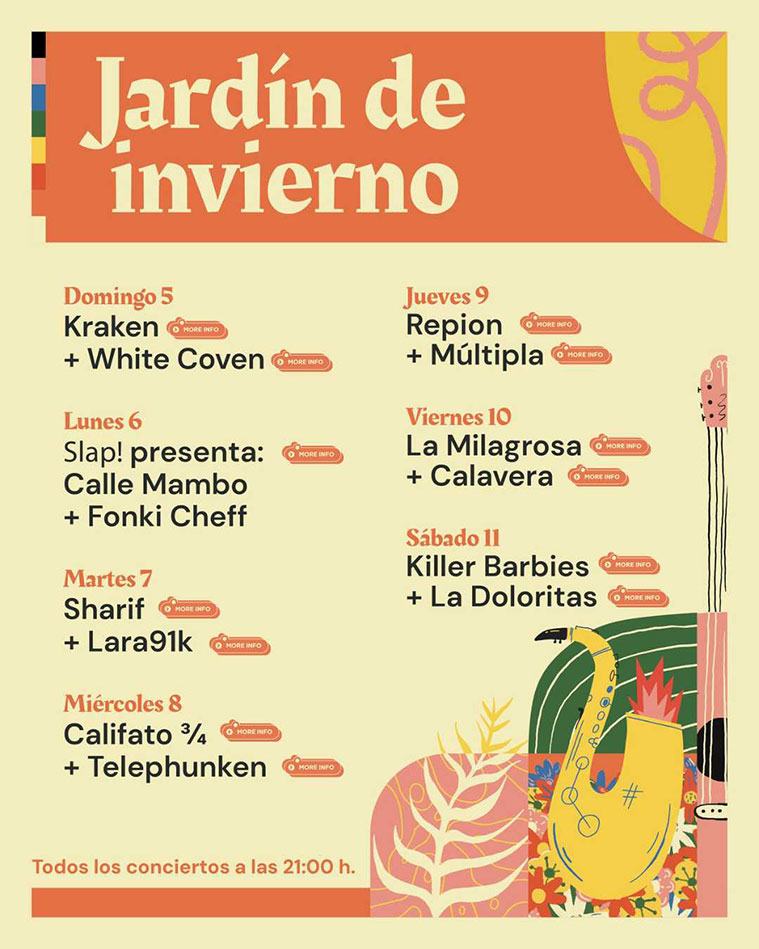 Conciertos del Jardín de Invierno en las Fiestas del Pilar 2025