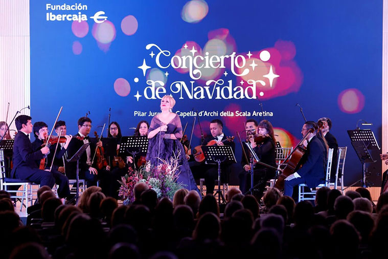 Fundación Ibercaja celebra su Concierto de Navidad con un recital lírico de Pilar Jurado