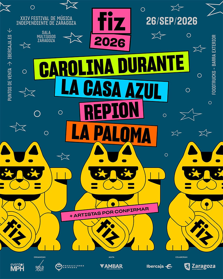 Cartel del Festival Independiente de Zaragoza FIZ 2026