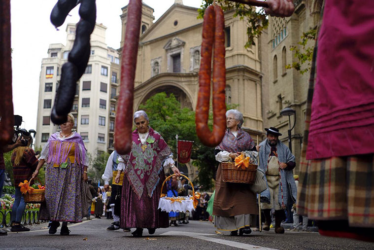 Ofrenda de Frutos Fiestas del Pilar en Zaragoza 2026