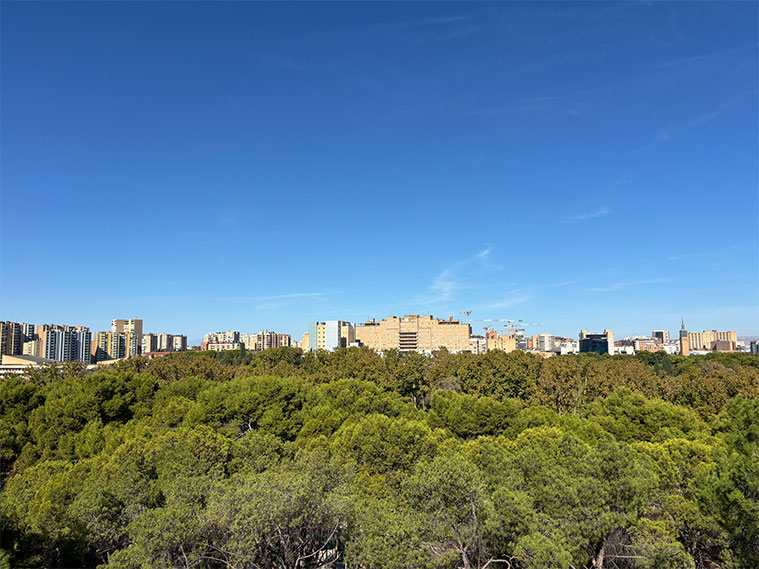 Vista de Zaragoza desde el mirador del Cabezo Buenavista