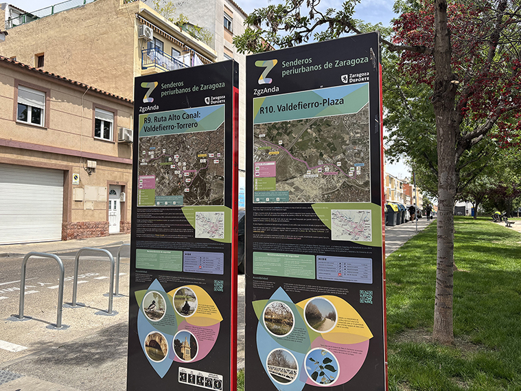 Inicio de la ruta en el barrio de Valdefierro