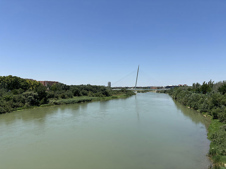 la pasarela del voluntariado en el río ebro