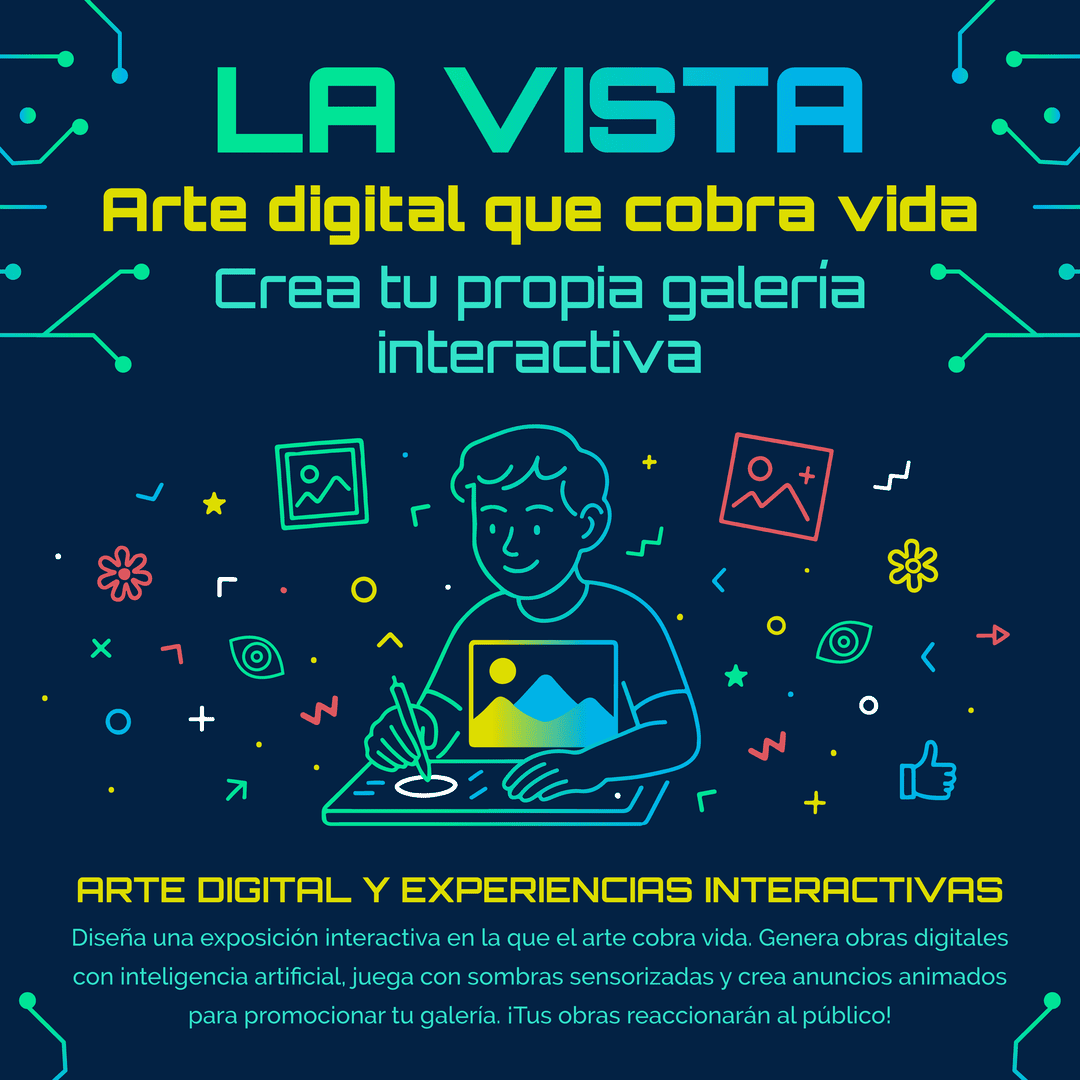 Arte digital que cobra vida. Crea tu propia galería interactiva